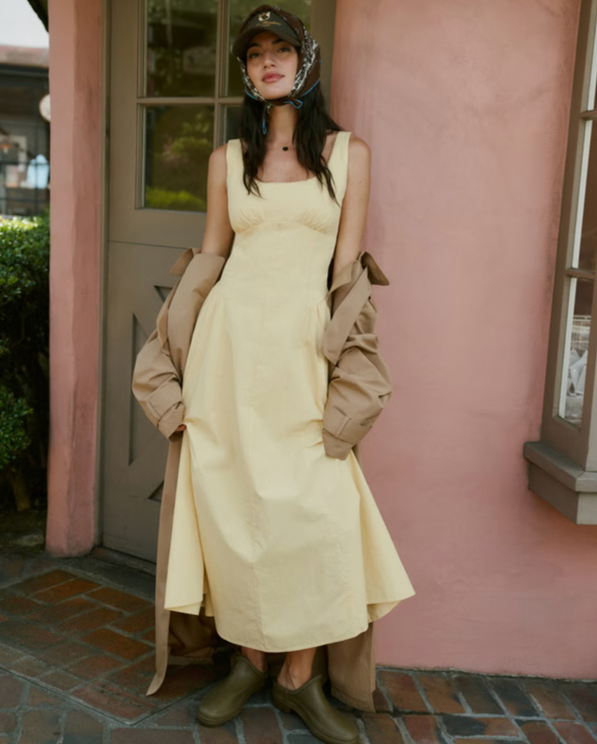 An easy, throw-on-and-go favorite 🤍 The Abercrombie A&F Bra-Free Dylan Midi Dress is part of their bra-free collection with built-in support (removable pads!) so you can skip the bra. I love the scoop neckline with delicate picot trim, adjustable straps, and back smocking for the perfect fit. The dipped waist and flowy skirt make it so flattering and effortless for everyday wear ✨ 

 #LTKgrwm #LTKootd #LTKvlog