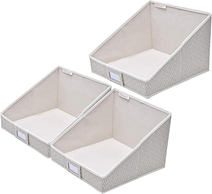 StorageWorks Woven Diamond Collapsible Storage Bins, Trapezoid Storage Basket, Open Storage Bin f... | Amazon (US)