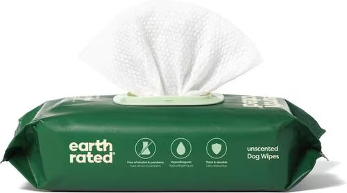 Earth Rated Thick Hypoallergenic Dog Grooming Wipes, Unscented, 100 count | Chewy
