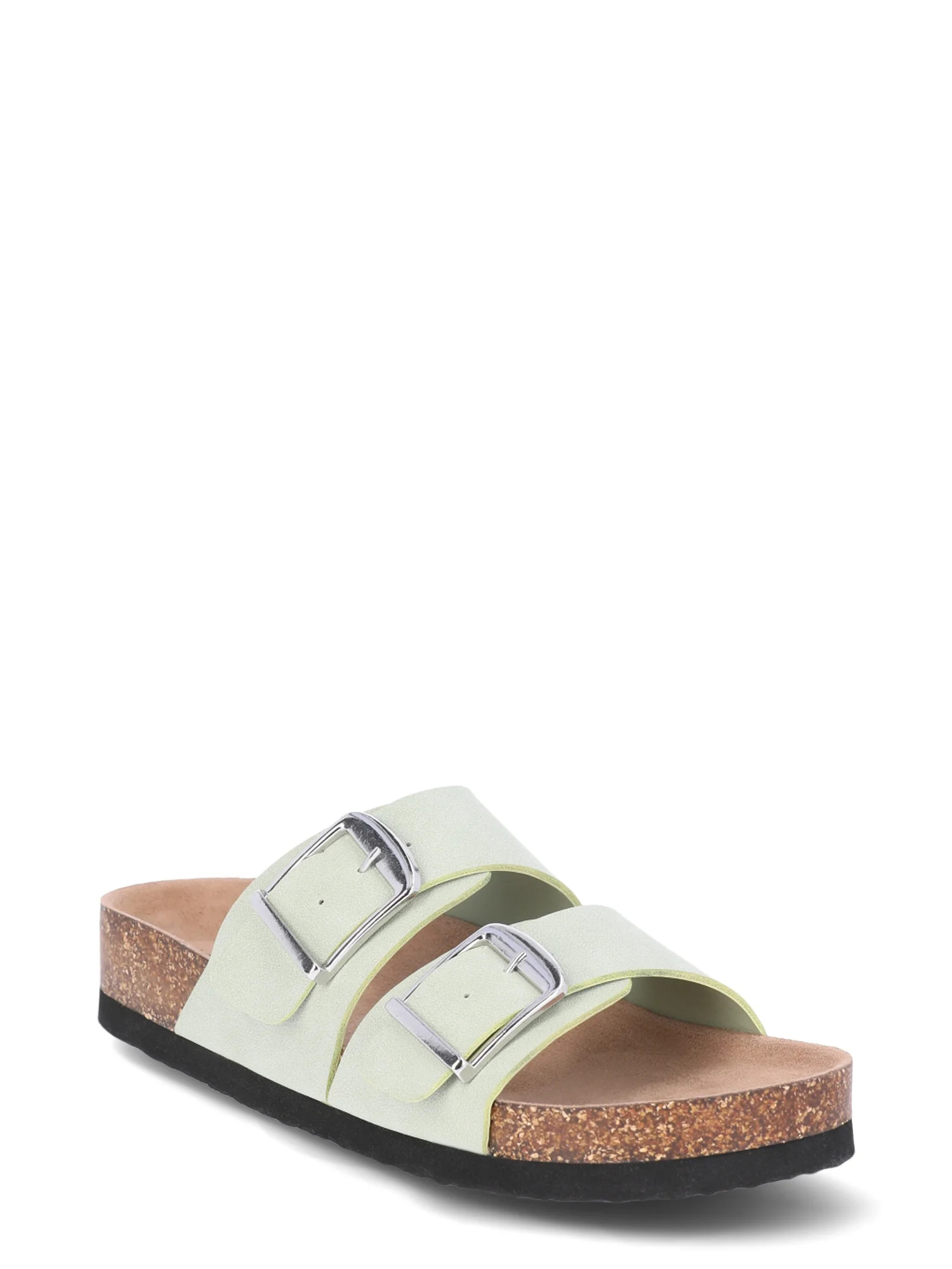 Time and Tru Women's Footbed Slide Sandals, Wide Width Available | Walmart (US)