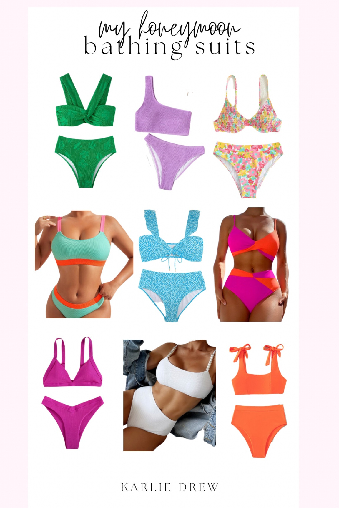 all of my honeymoon bathing suits were from shein — I am bigger chested & had great coverage 👏🏼 #honeymoon #vacation #swimsuits 