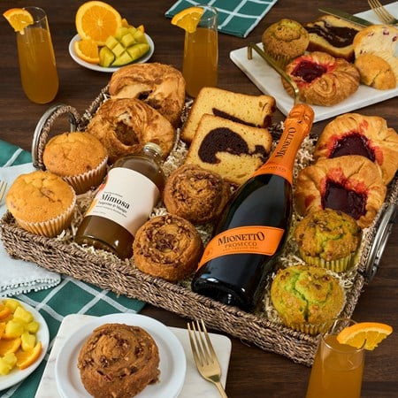 Champagne and Breakfast Basket | GourmetGiftBaskets.com