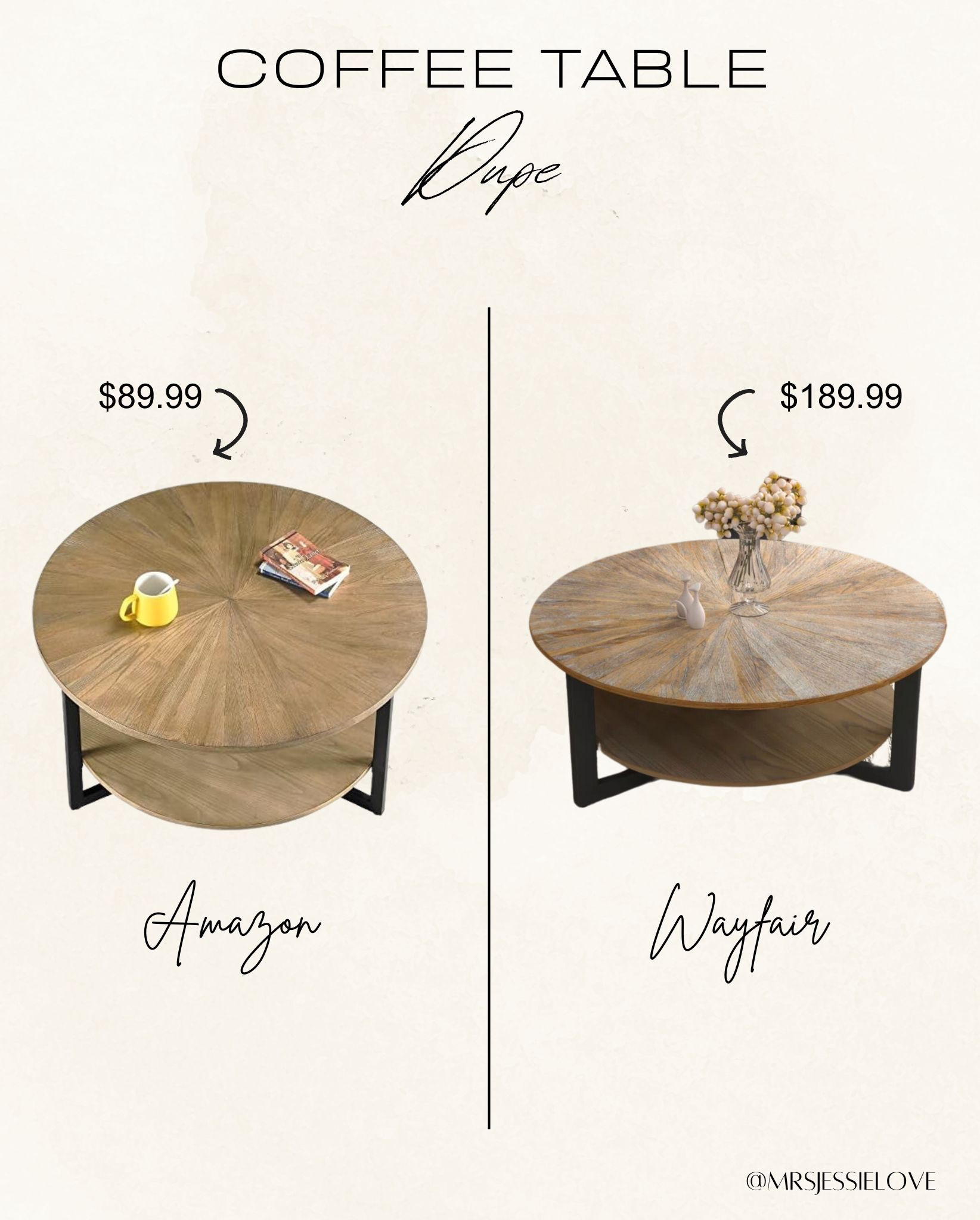 Wooden coffee table dupe | amazon vs Wayfair 

#LTKsalealert #LTKhome