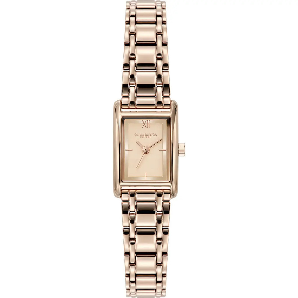 Olivia Burton Mini Grove Rectangular Bracelet Watch, 16mm in Pink at Nordstrom | Nordstrom