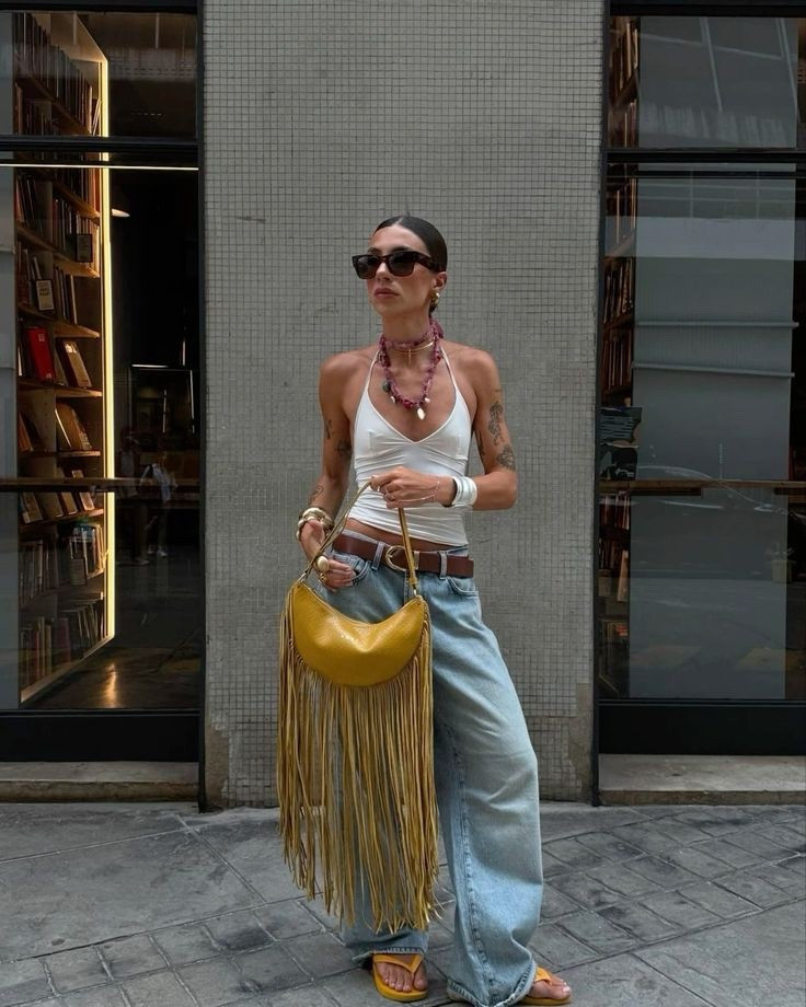 #StreetStyleInspo #Y2KStyle #FringeBag #CoolGirlStyle #EffortlessFashion #SummerStreetStyle #ItGirlVibes #RetroAesthetic #BagTrend #LowRiseJeans #UrbanFashion #StatementAccessories #ModelOffDuty #IndieSleaze #90sStyleRevival #EdgyStyle #PinterestFashion #OOTDInspo #CityStyle #FashionBloggerStyle

#LTKSeasonal #LTKStyleTip