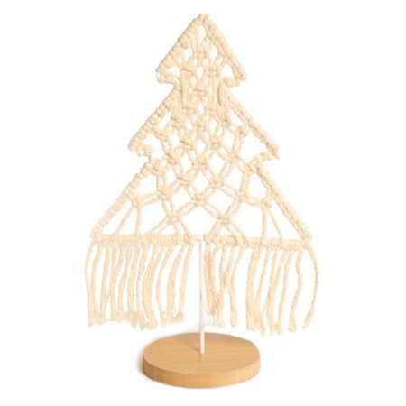 Macrame Hand-Woven Mini Christmas Tree Ornaments Bohemia Art Tassel Boho Wedding Table Decoration Ch | Walmart (US)