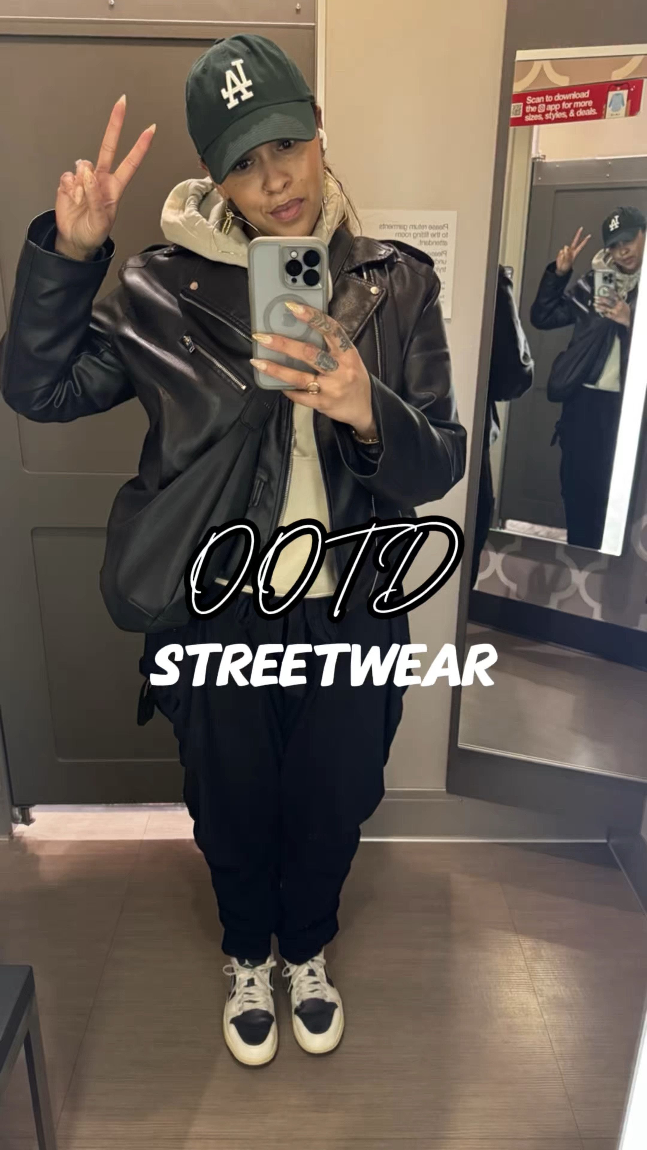 In a world where trends come and go, authenticity is timeless. Wear what makes you feel alive, and never shy away from expressing your true self. Your vibe attracts your tribe! 💖 #BeYou #AuthenticStyle #StreetwearCommunity

📸 For your reference I am 5’6” and 188lbs

✔️: Hat- Target
✔️: Moto Jacket- Amazon sz. XL (for oversized look)
✔️: hoodie- H&M sz. Med.
✔️: pants- Amazon sz. OSFA
✔️: bag- Target
✔️: sneaks- AJ 1 low

#LTKOver40 #LTKStyleTip #LTKMidsize
