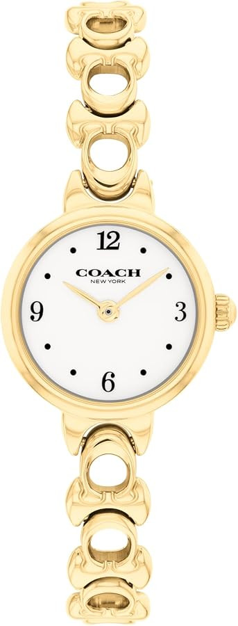 COACH Iris Women’s Quartz Analog Watch - Bracelet with Signature Design, Classic Round Case, Mo... | Amazon (US)