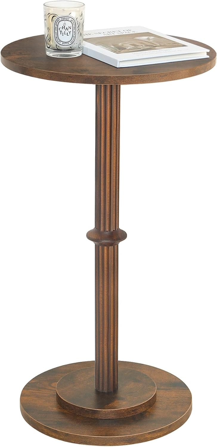 Drink Table, Small Side Table for Small Spaces, Round End Table | Amazon (US)
