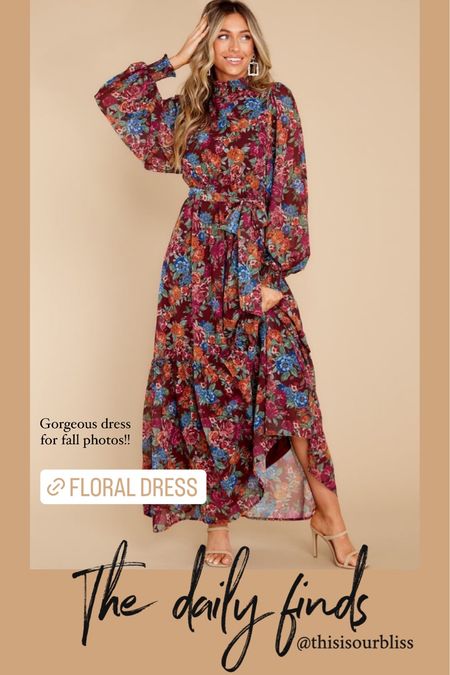 All family photo dress, fall family photo outfit idea! Perfect for fall // long floral maxi dress 

#LTKSeasonal #LTKstyletip #LTKunder100