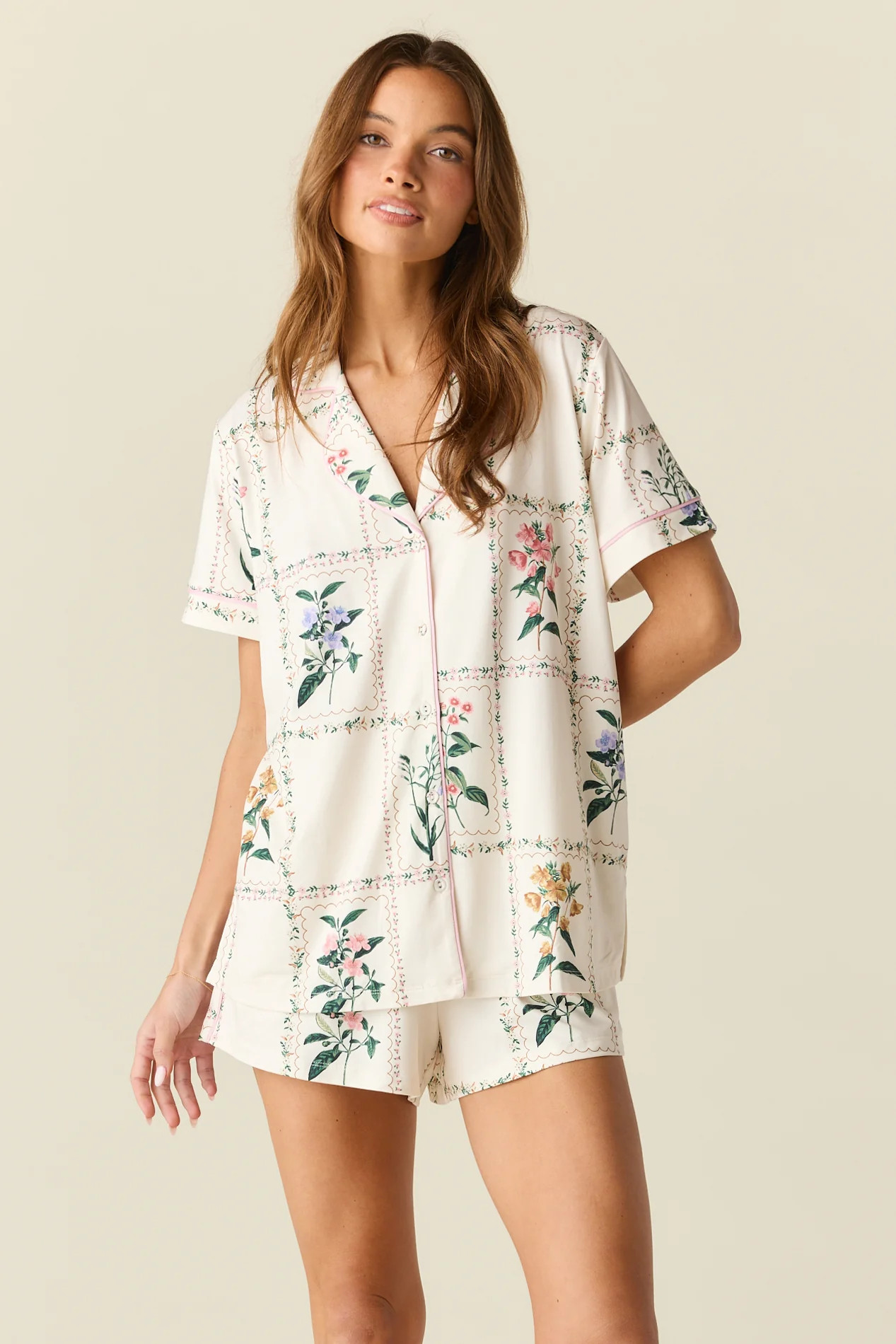 Maren Cloud Jersey PJ Set in Rosehill | MASONgrey