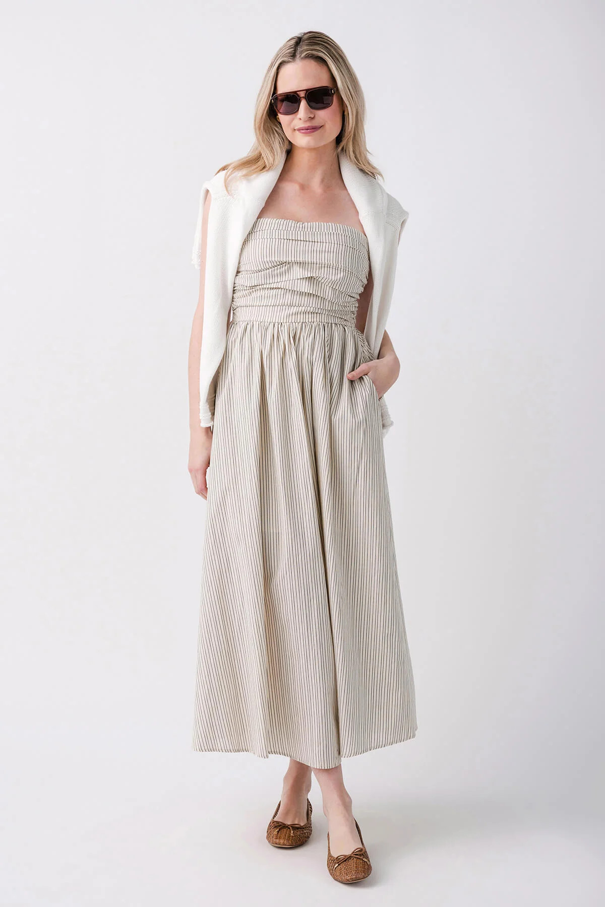 By Together Striped Strapless Dress | Social Threads