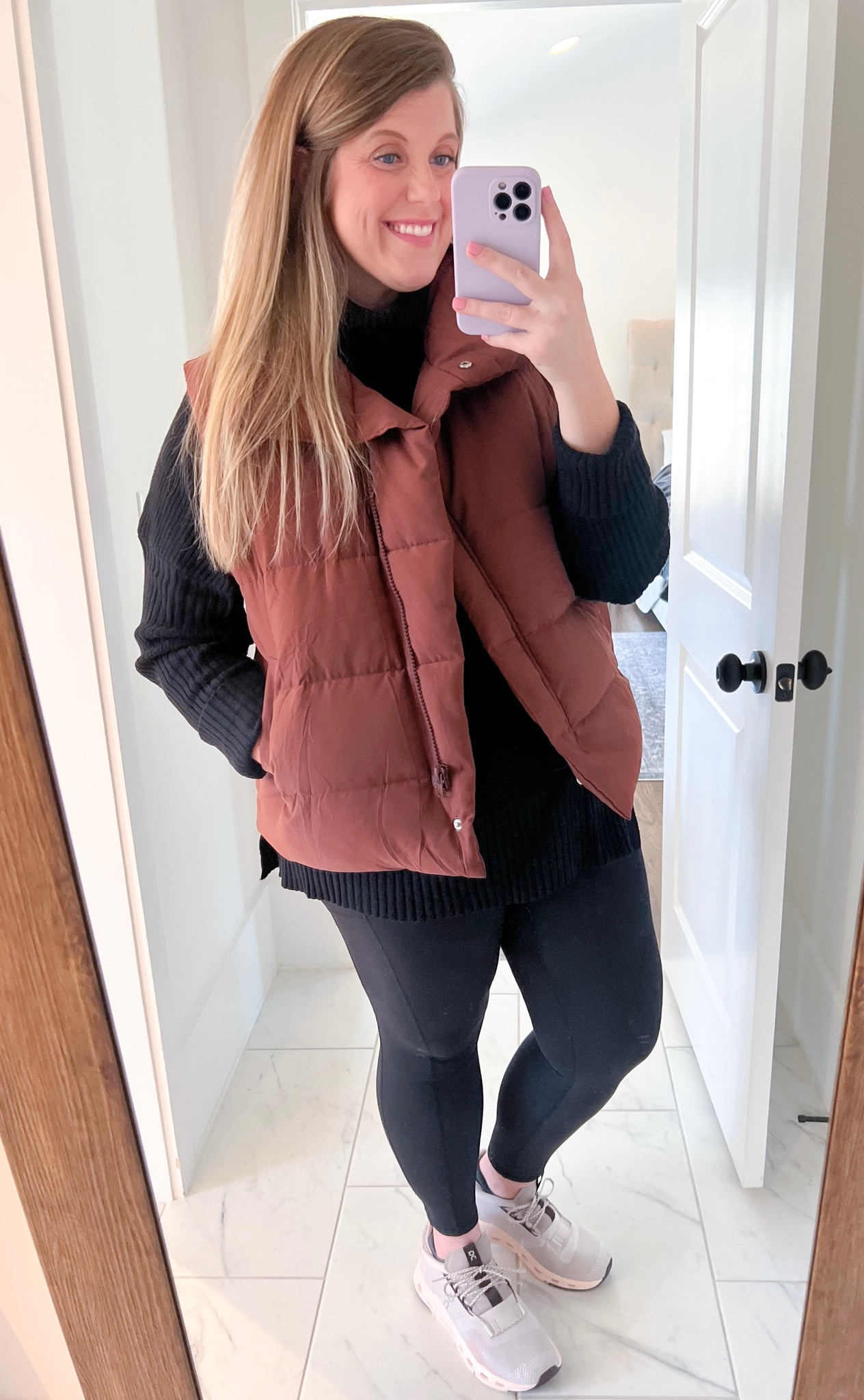 Brown and black are a color combo I am always drawn to! Size down in this vest, it will still zip I promise! Pockets, a collar that stays up, warm but not too bulky and comes in 7 colors. 🤎🖤

#LTKfindsunder50 #LTKmidsize #LTKfindsunder100