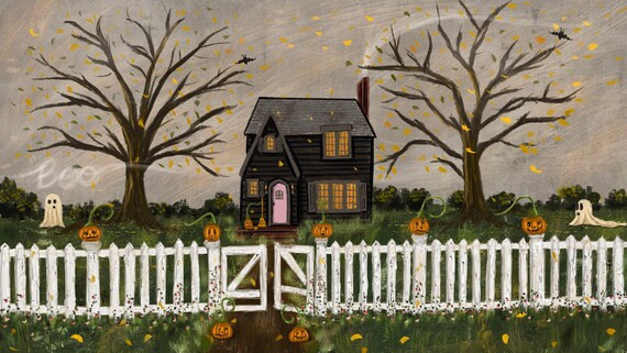 Frame TV Art Halloween ~ Samsung Frame TV Art  ~ Frame Tv Art 4K ~ Frame Tv Art Whimsical Hallowe... | Etsy (US)