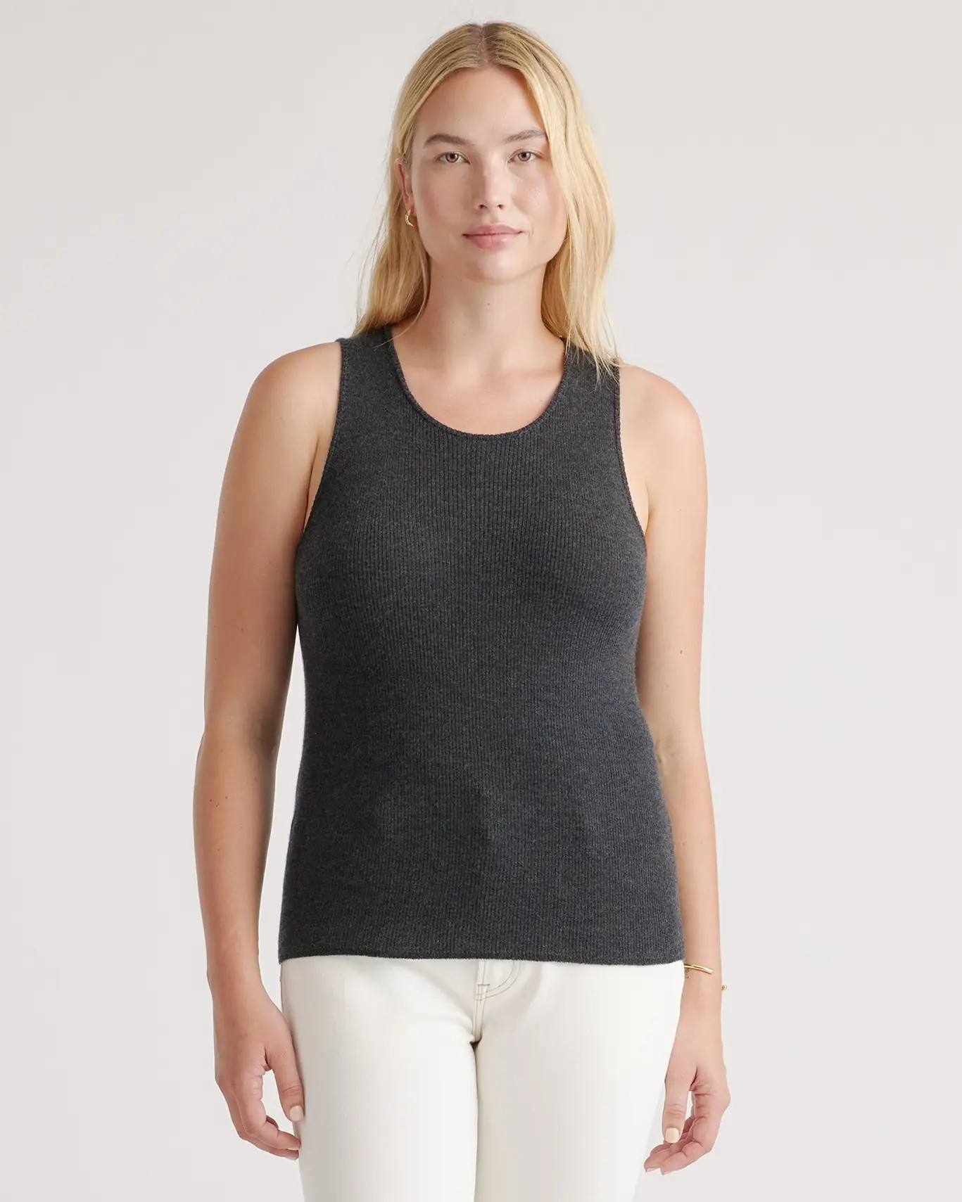Featherweight Cashmere Ribbed Tank | Quince