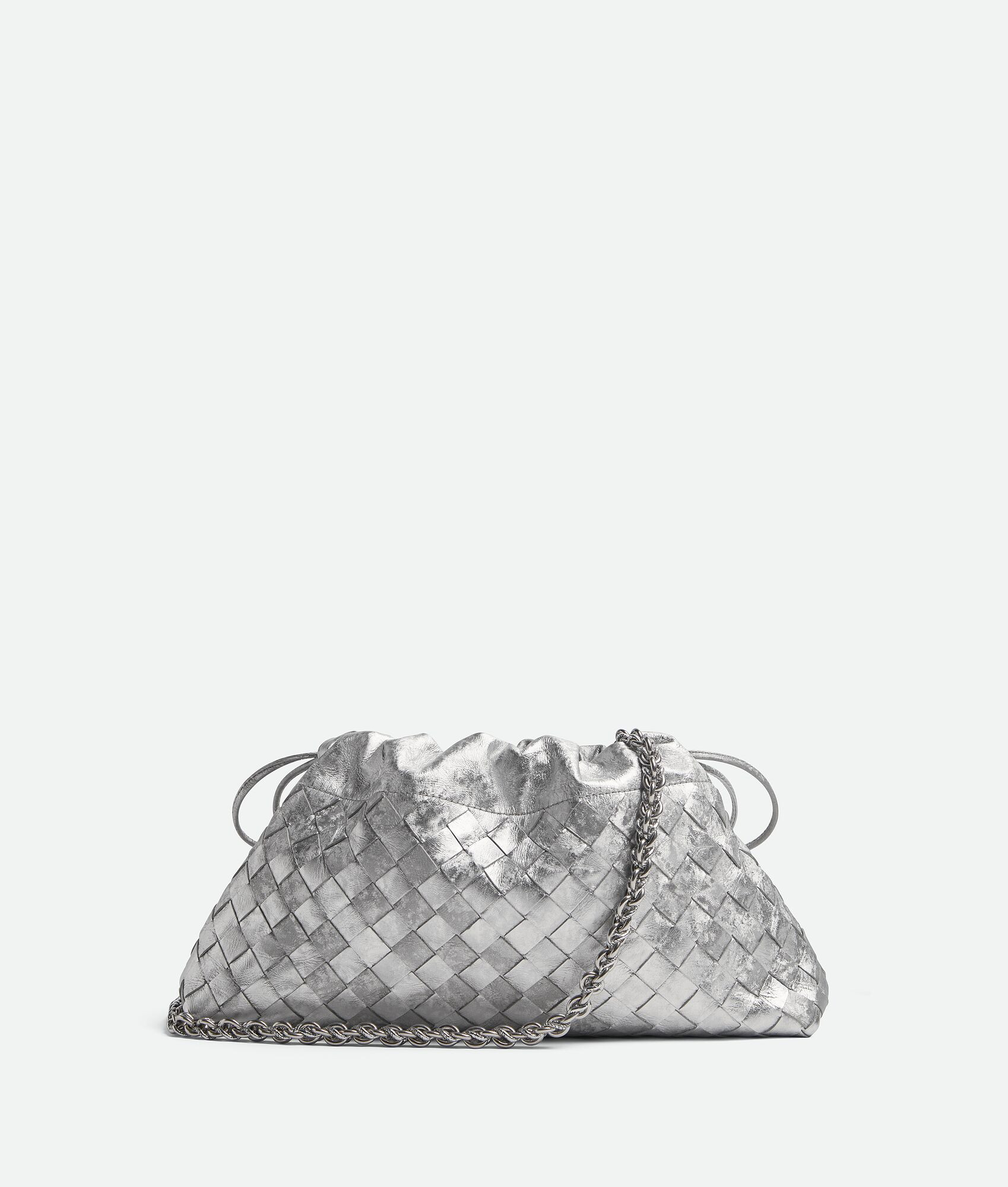 Women's Dustbag Notte in Silver | Bottega Veneta GB | Bottega Veneta