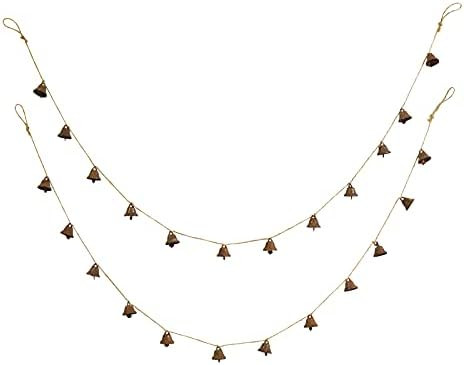 U/B Rust Bell Hanging String of 12 Bells Christmas Jingle Bells Wall Hanging Handicrafts Bells Me... | Amazon (US)
