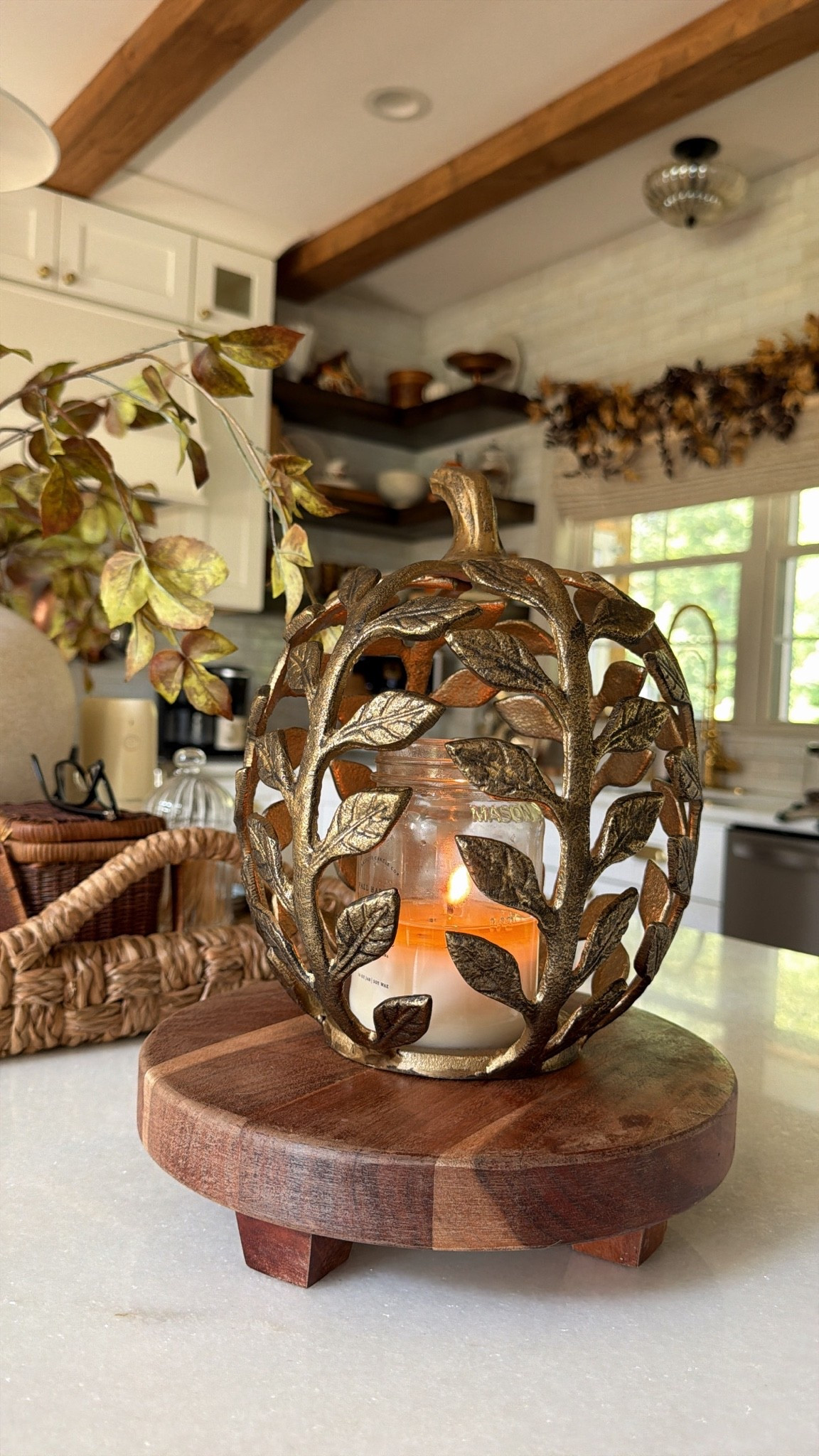 Cutest metal pumpkin candler holder.

#LTKSeasonal #LTKHome