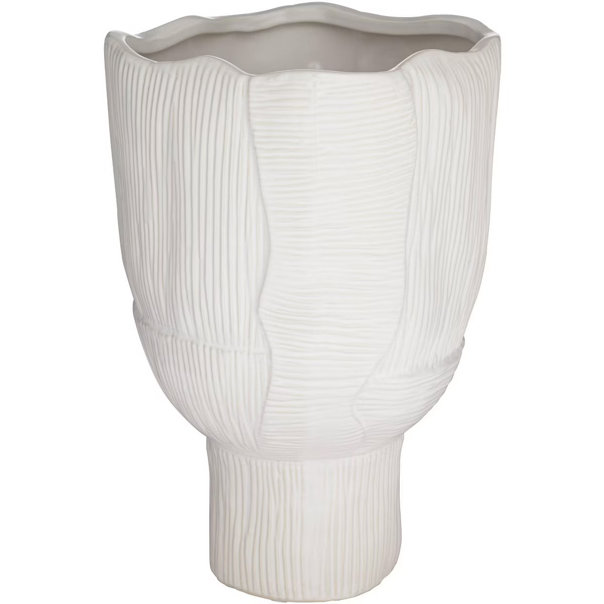 Studio 55D Hansville Matte White 13  1/2" High Decorative Vase | Target