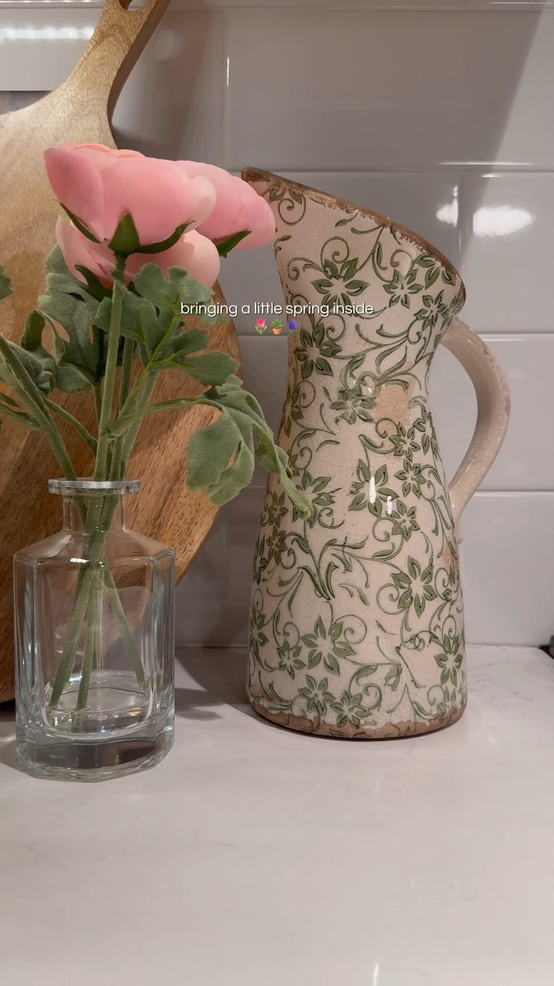 The Nearly Natural 10” Tuscan Ceramic Green Scrollitcher Vase Pitcher is such a gorgeous kitchen countertop decor piece! I love its neutral color with the muted pop of green color - perfect for brightening up your space! It has such gorgeous vintage inspired details, and it even has little padded feet on the bottom to protect your countertops 🫶🏻

#LTKHome #LTKfoodie