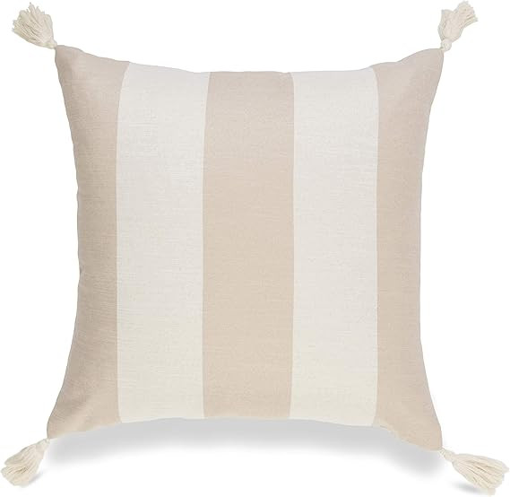 Hofdeco Beach Coastal Indoor Outdoor Pillow Cover ONLY, Water Resistant for Patio Lounge Sofa, Ta... | Amazon (US)