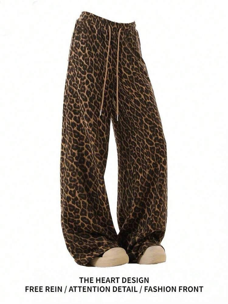 EMERY ROSE New Arrival Leopard Print Casual Women Sweatpants | SHEIN
