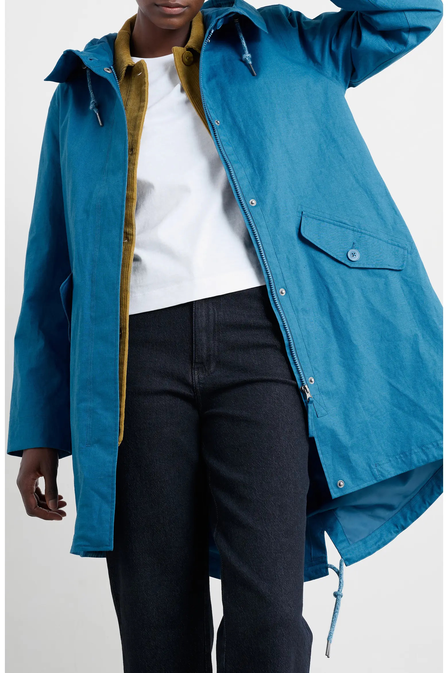 Seafaring Waterproof Linen & Cotton Hooded Coat (Women) | Nordstrom | Nordstrom