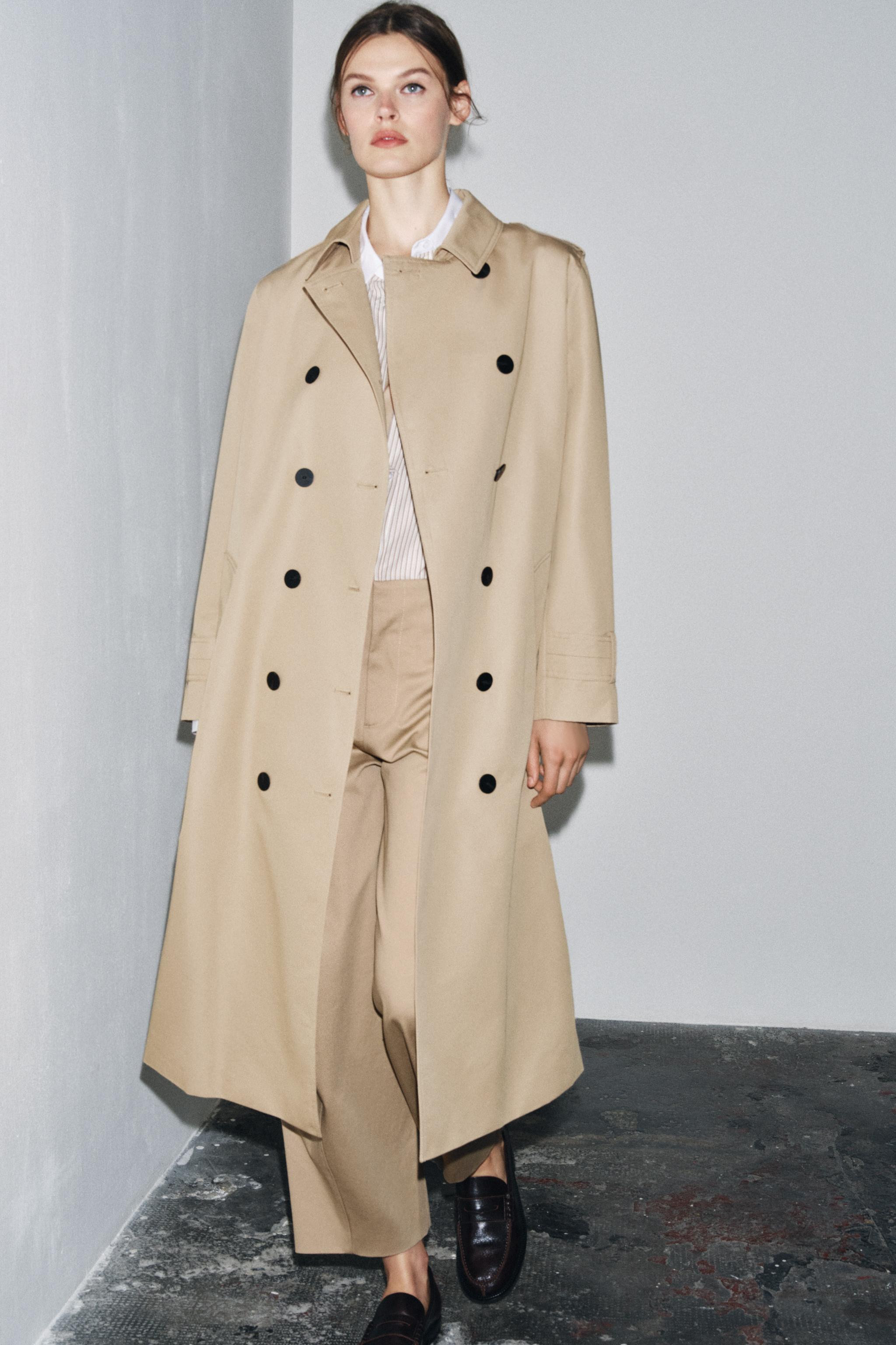 WATER REPELLENT DOUBLE-BREASTED TRENCH COAT ZW COLLECTION | Zara UK