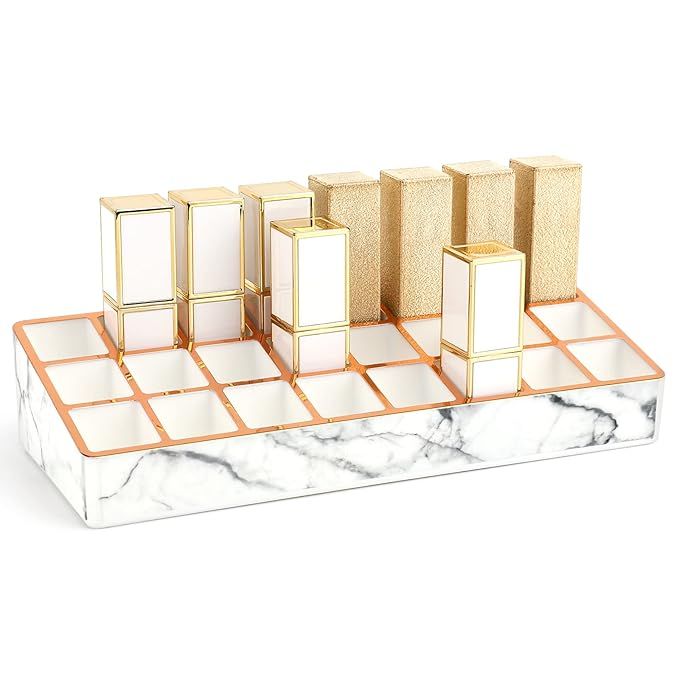 Clear Acrylic Lipstick Holder, Luxspire 24 Spaces Lipstick Organizer Display Stand Cosmetic Makeu... | Amazon (US)