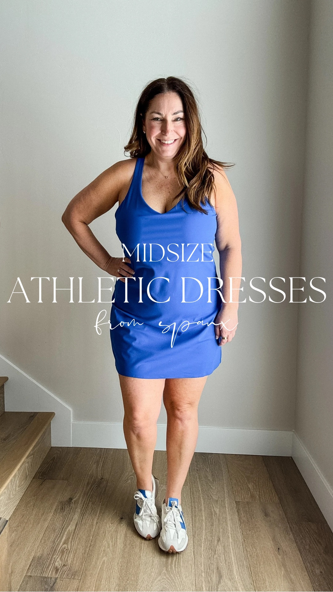 I've tried a TON of athletic dresses and hands down Spanx is the winner! The shorts don't roll or bunch, are long enough to avoid thigh rub, have pockets and the split back for easy potty breaks. This new style also has cups so no need for a bra. 

Size up if in-between I wear XL sneakers size up 1/2

New customers use code RYANNEXSPANX for 20% off 

#LTKMidsize #LTKActive #LTKSeasonal