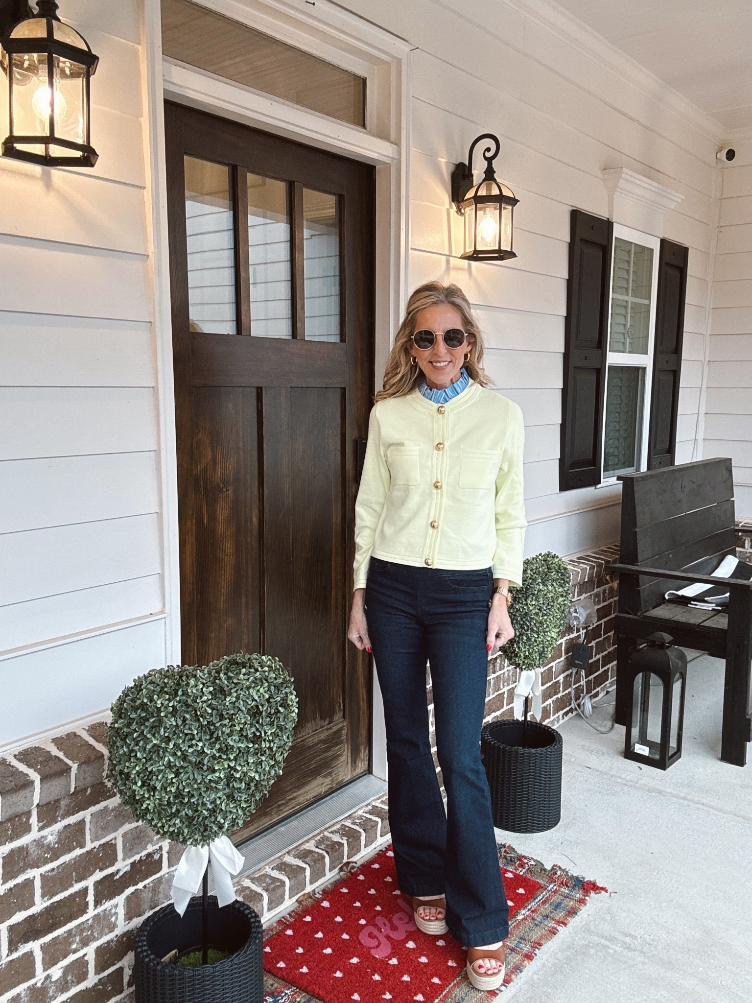 Because we sold out the other color, how about a pop-up spring color I love this layered shirt and sweater! So bowl designed with a contrasting ruffle looks great with so many different bottoms. There is also a new color red definitely check this out cute $26 top. Wearing size small  

#LTKmomlife #LTKdayinmylife #LTKootd