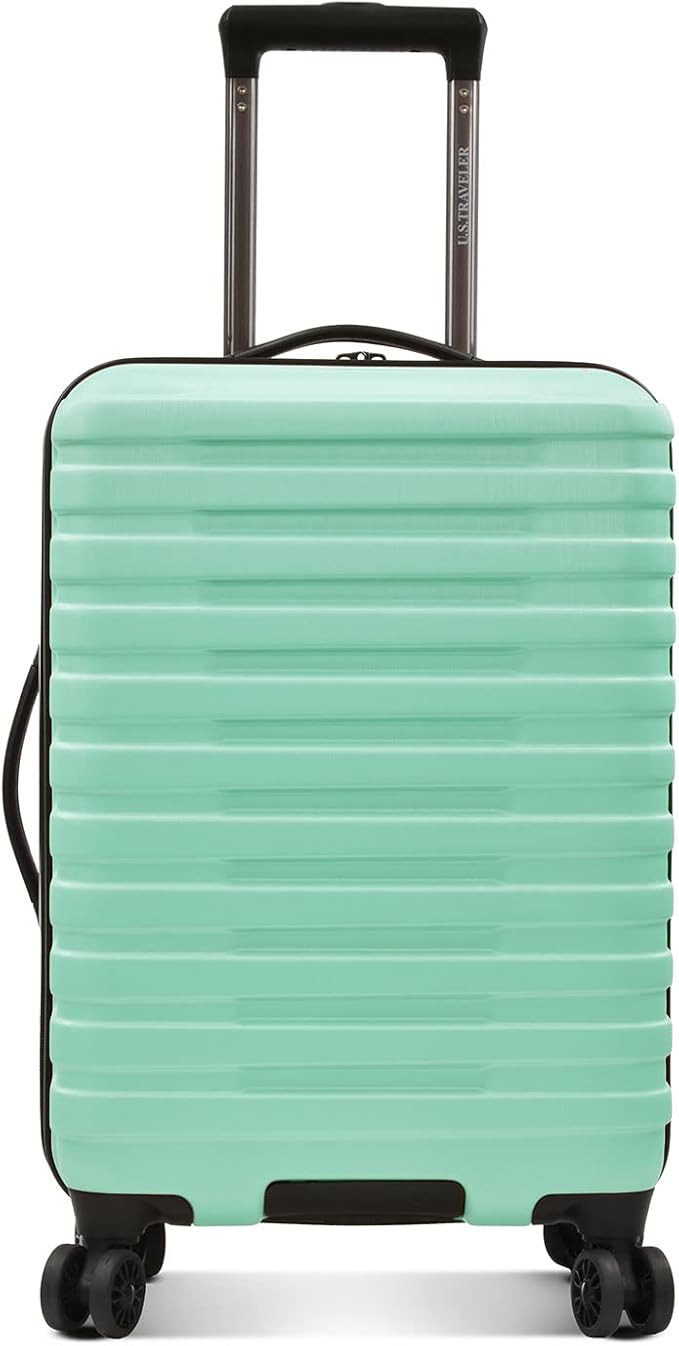 U.S. Traveler Boren Polycarbonate Hardside Rugged Travel Suitcase Luggage with 8 Spinner Wheels, ... | Amazon (US)