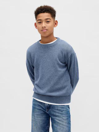 Kids Relaxed Crewneck Sweater | Gap (US)