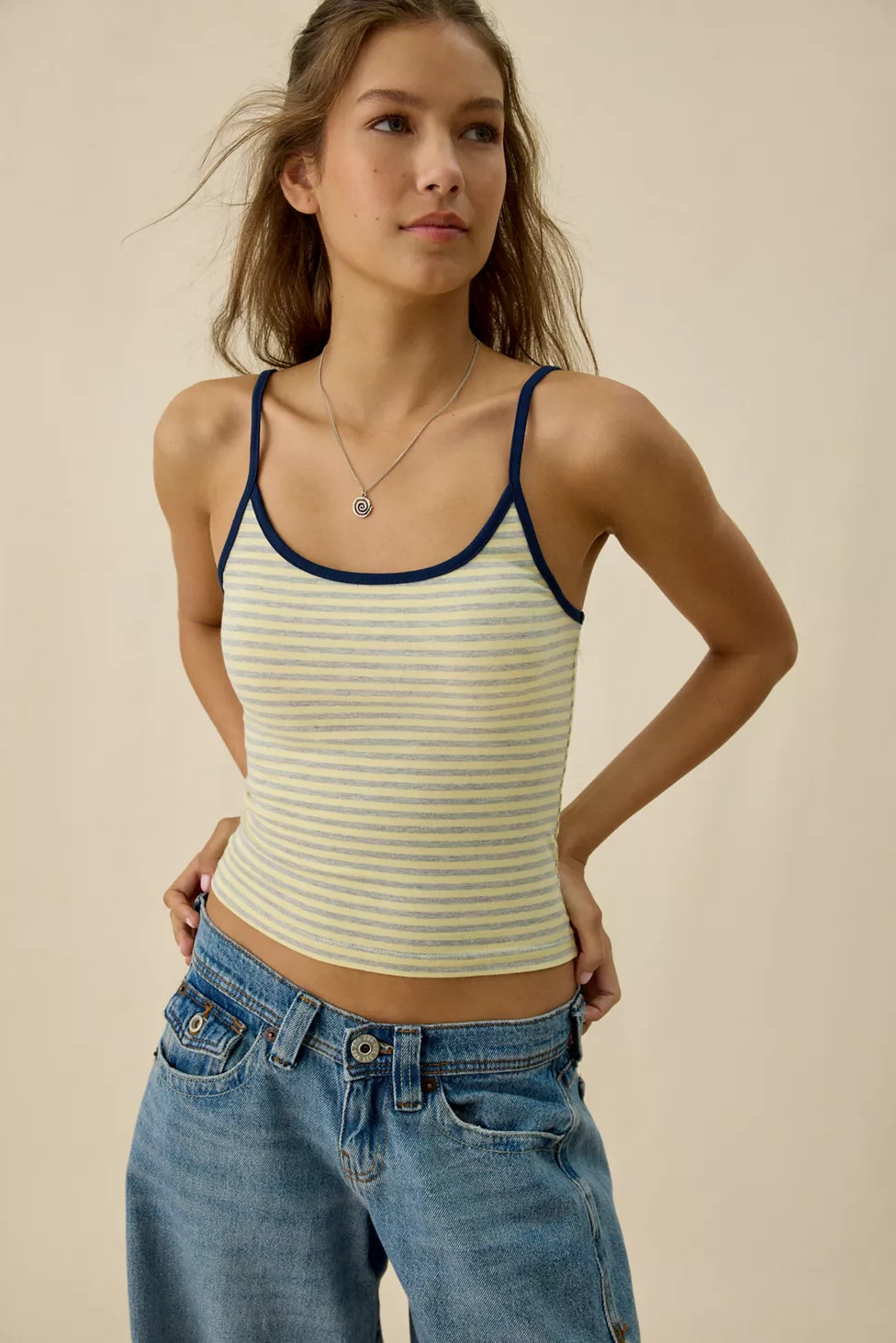 UO Kat Scoop Neck Ribbed Knit Cami | Urban Outfitters (US and RoW)