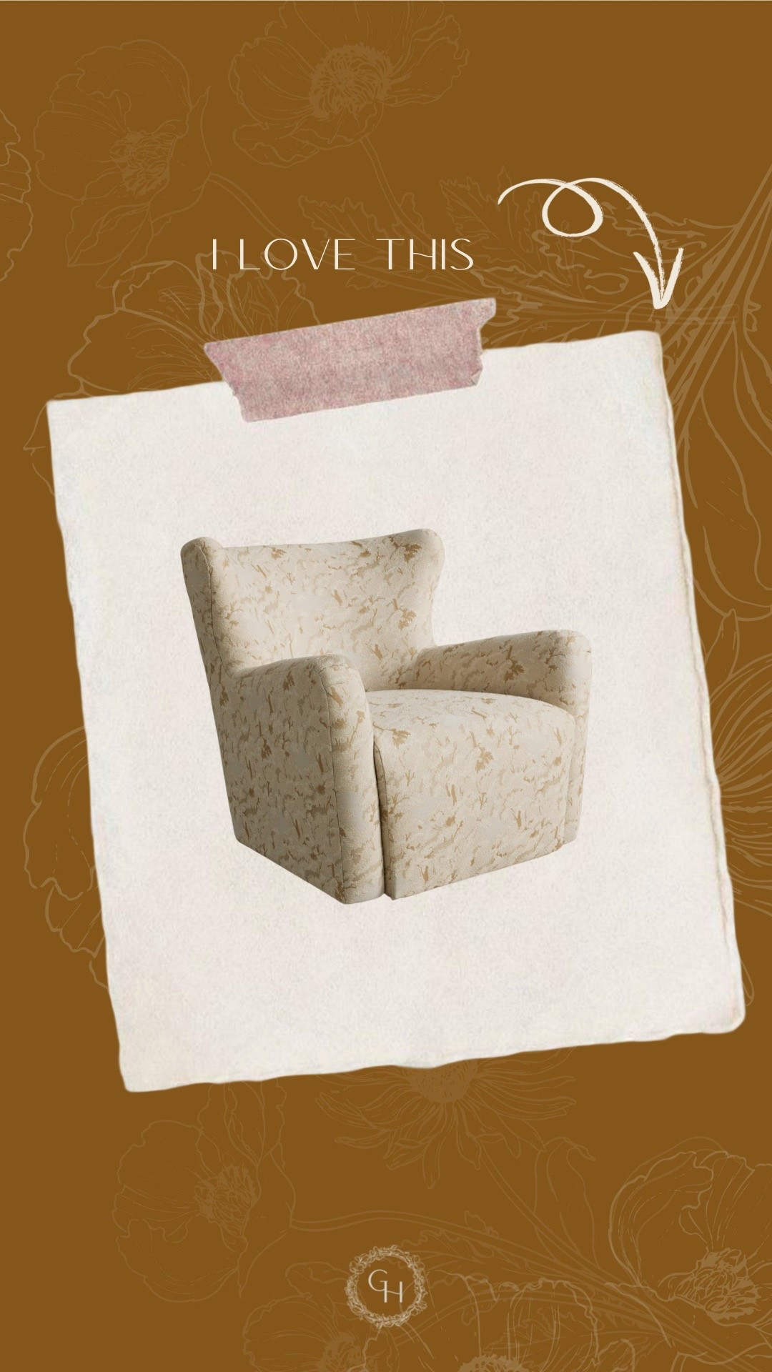 The print on this swivel arm chair 😍 Love this find!

#LTKHome