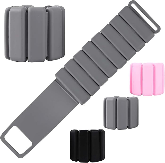 2 LB Adjustable Women's Wrist, Ankle Weights - Silicone 2-Piece Set, Waterproof, Comfortable and ... | Amazon (US)