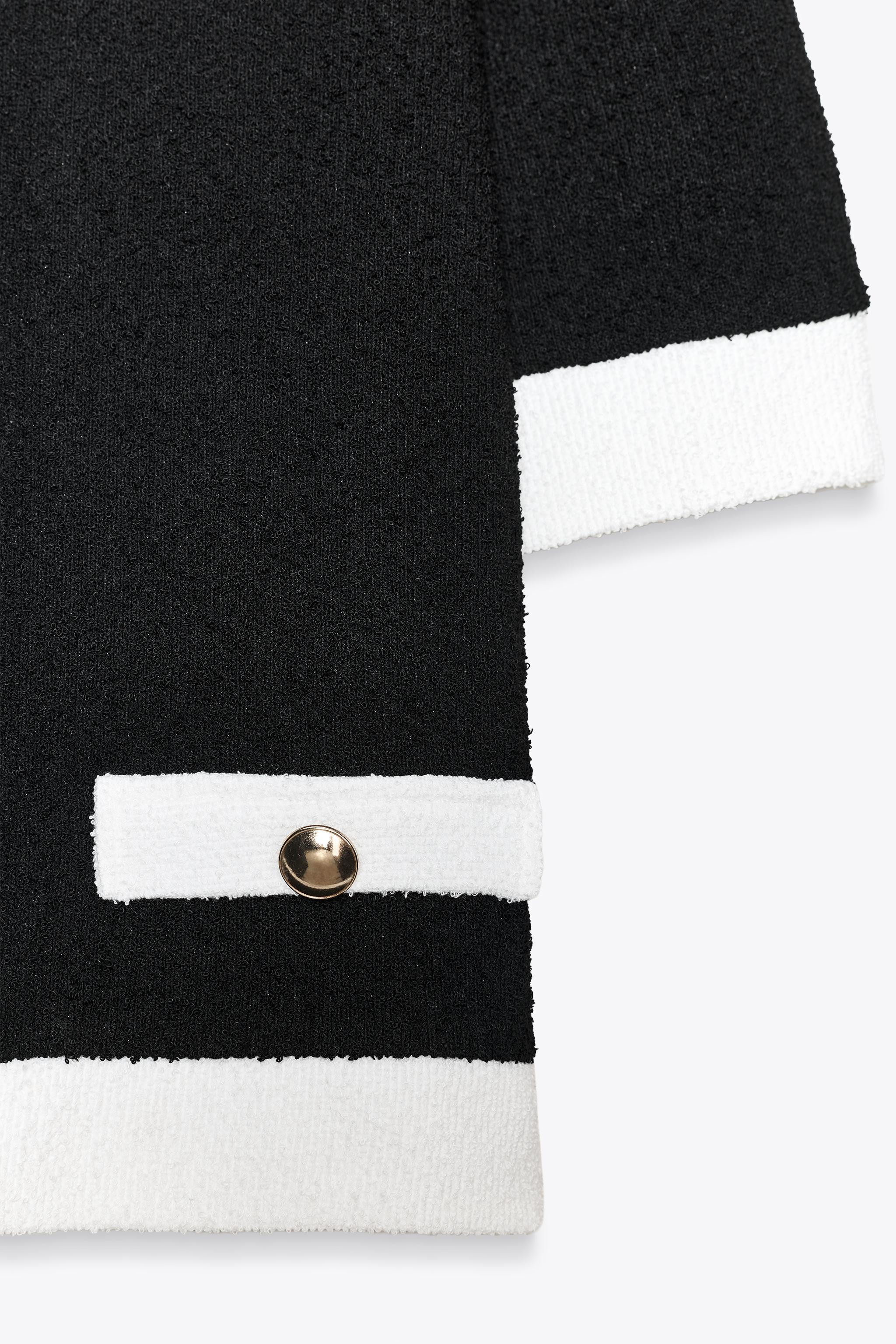 VESTE BOUCLÉ CONTRASTE | Zara US