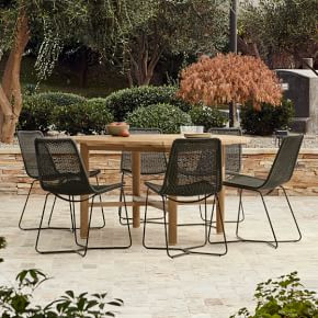 Hargrove Round Dining Table (60") & Slope Chairs Set | West Elm (US)