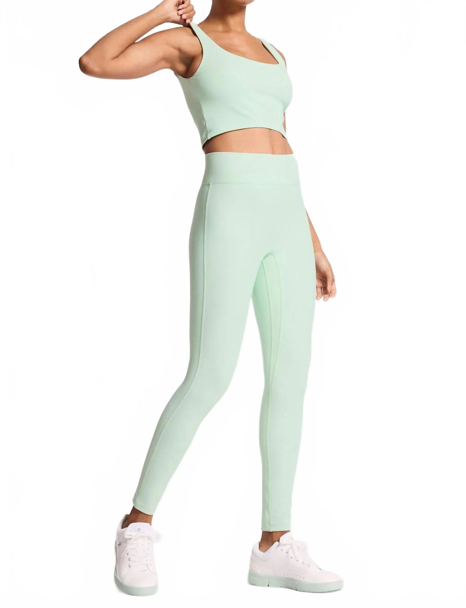 Center Stage Rib Leggings In Dusty Aqua | Shop Simon
