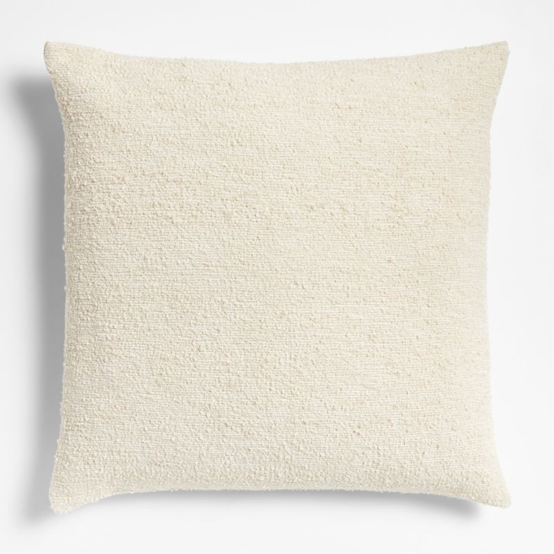 Corse 30"x30" Ivory Boucle Throw Pillow Cover by Athena Calderone | Crate & Barrel | Crate & Barrel