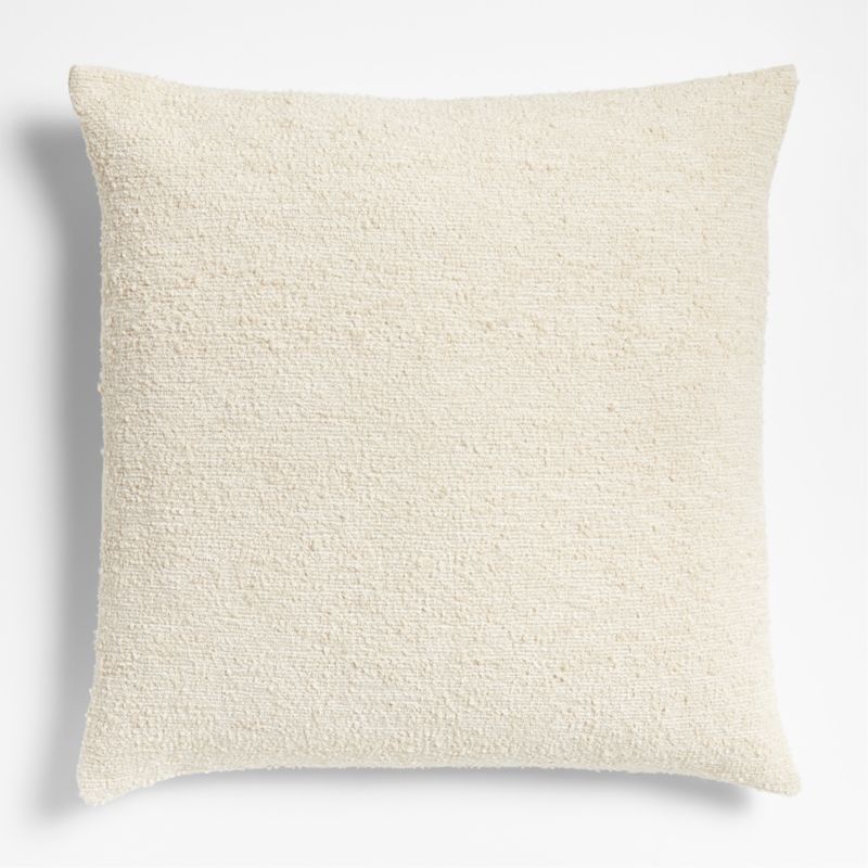 Corse 30"x30" Ivory Boucle Throw Pillow Cover by Athena Calderone | Crate & Barrel | Crate & Barrel