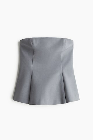 H & M - Flared Bustier Top - Gray | H&M (US + CA)
