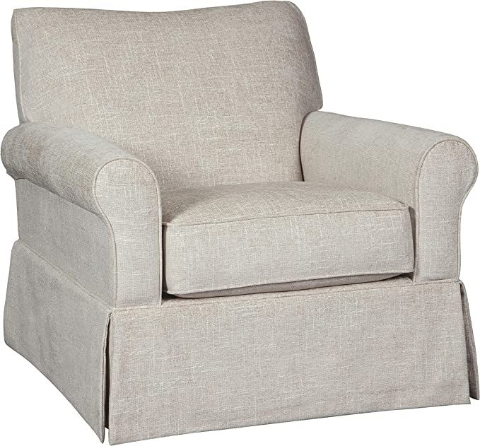 Signature Design by Ashley Searcy Upholstered Swivel Glider Accent Chair, Gray | Amazon (US)