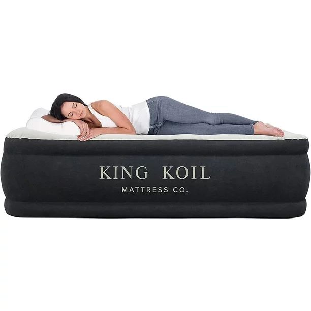 King Koil Luxury Twin Size Air Mattress with Built-in High Speed Pump for Camping, Home & Guests ... | Walmart (US)