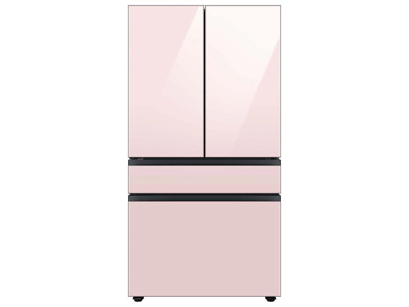 Bespoke 4-Door French Door Refrigerator (23 cu. ft.) with Customizable Door Panel Colors and Beve... | Samsung