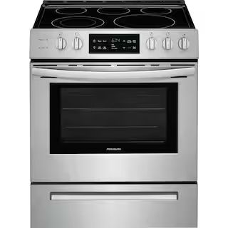 Frigidaire 30 in. 5.0 cu. ft. Single Oven Electric Range with Self-Cleaning Oven in Stainless Ste... | The Home Depot