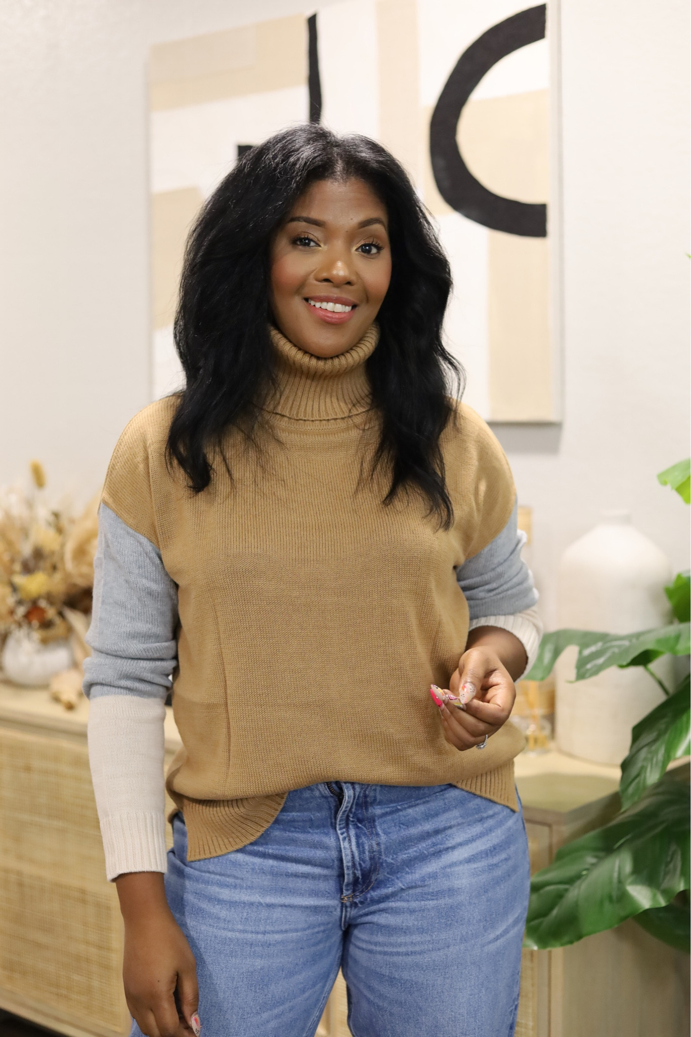 Turtleneck colorblock sweater from Revolve! 

#LTKover40 #LTKstyletip #LTKtravel