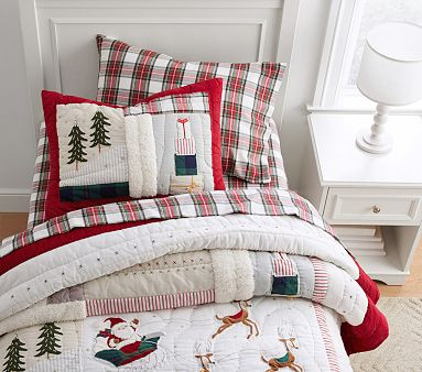 Heritage Santa Quilt & Shams | Pottery Barn Kids