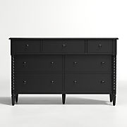 Jenny Lind Black Spindle Wood 7-Drawer Wide Kids Dresser + Reviews | Crate & Kids | Crate & Barrel
