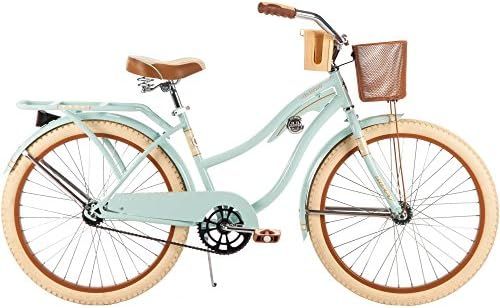 24" Huffy Women's Nel Lusso Cruiser Bike, Mint, Wire Basket | Amazon (US)